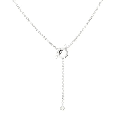 [Love's Uplift]FINESSE SILVER DIAMOND NECKLACE