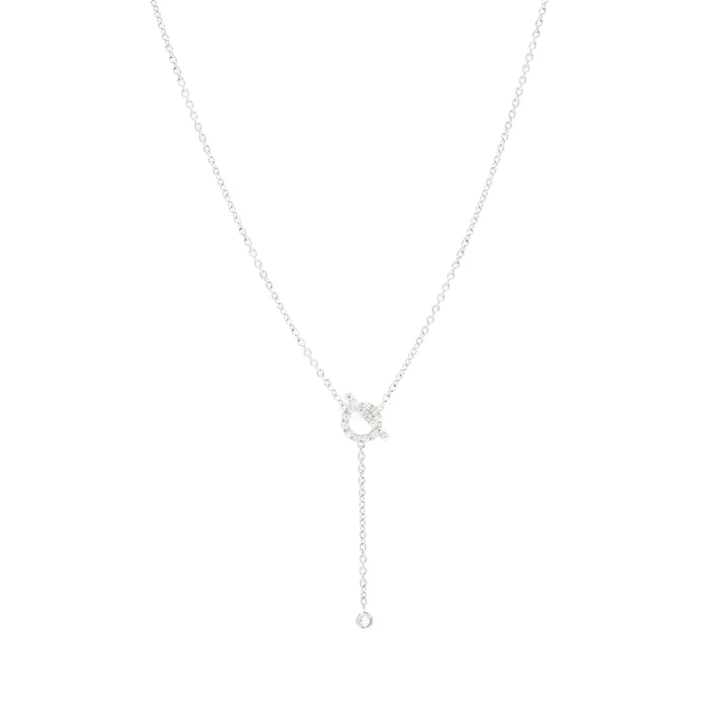 [Love's Uplift]FINESSE SILVER DIAMOND NECKLACE