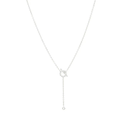 [Love's Uplift]FINESSE SILVER DIAMOND NECKLACE