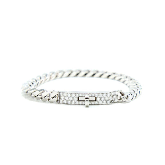 [Love's Uplift]KELLY CHAIN SILVER DIAMOND BRACELET