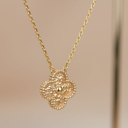 [Love's Uplift]CLOVER 15MM  BRONZING NECKLACE