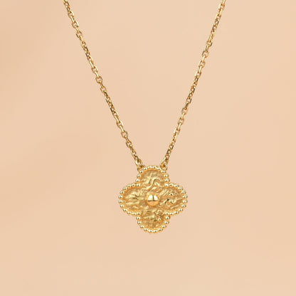 [Love's Uplift]CLOVER 15MM  BRONZING NECKLACE