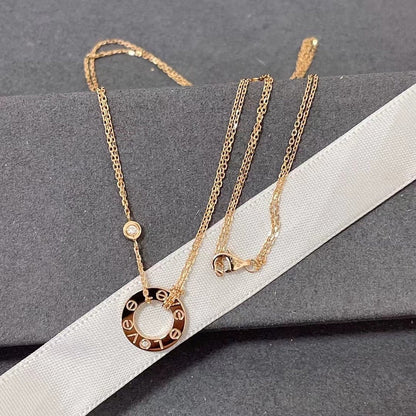 [Love's Uplift]LOVE NECKLACE 16MM 2 DIAMONDS