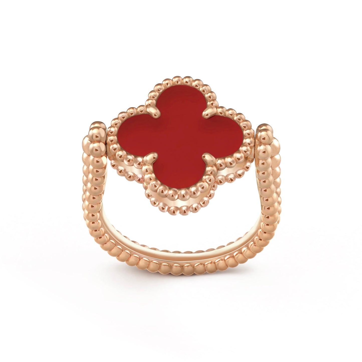 [Love's Uplift]CLOVER RIVERSIBLE PINK GOLD RING