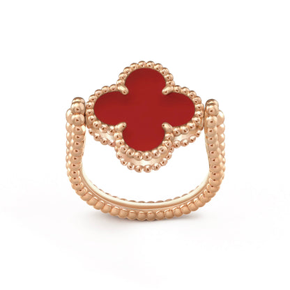 [Love's Uplift]CLOVER RIVERSIBLE PINK GOLD RING