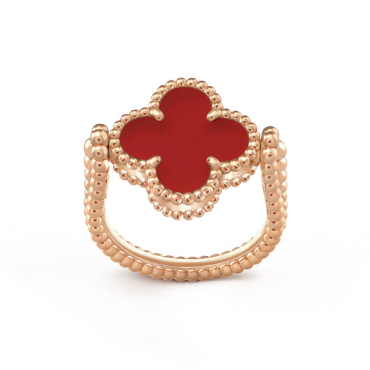 [Love's Uplift]CLOVER RIVERSIBLE PINK GOLD RING