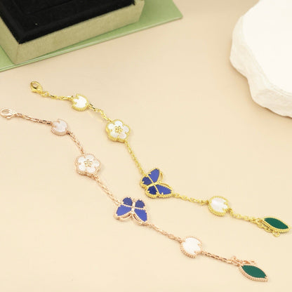 [Love's Uplift]LUCKY SPRING BUTTERFLY 5 MOTIF BRACELET