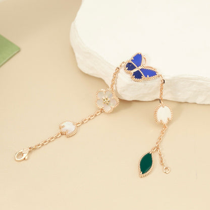 [Love's Uplift]LUCKY SPRING BUTTERFLY 5 MOTIF BRACELET