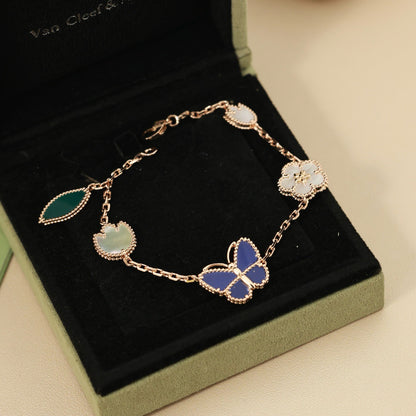[Love's Uplift]LUCKY SPRING BUTTERFLY 5 MOTIF BRACELET