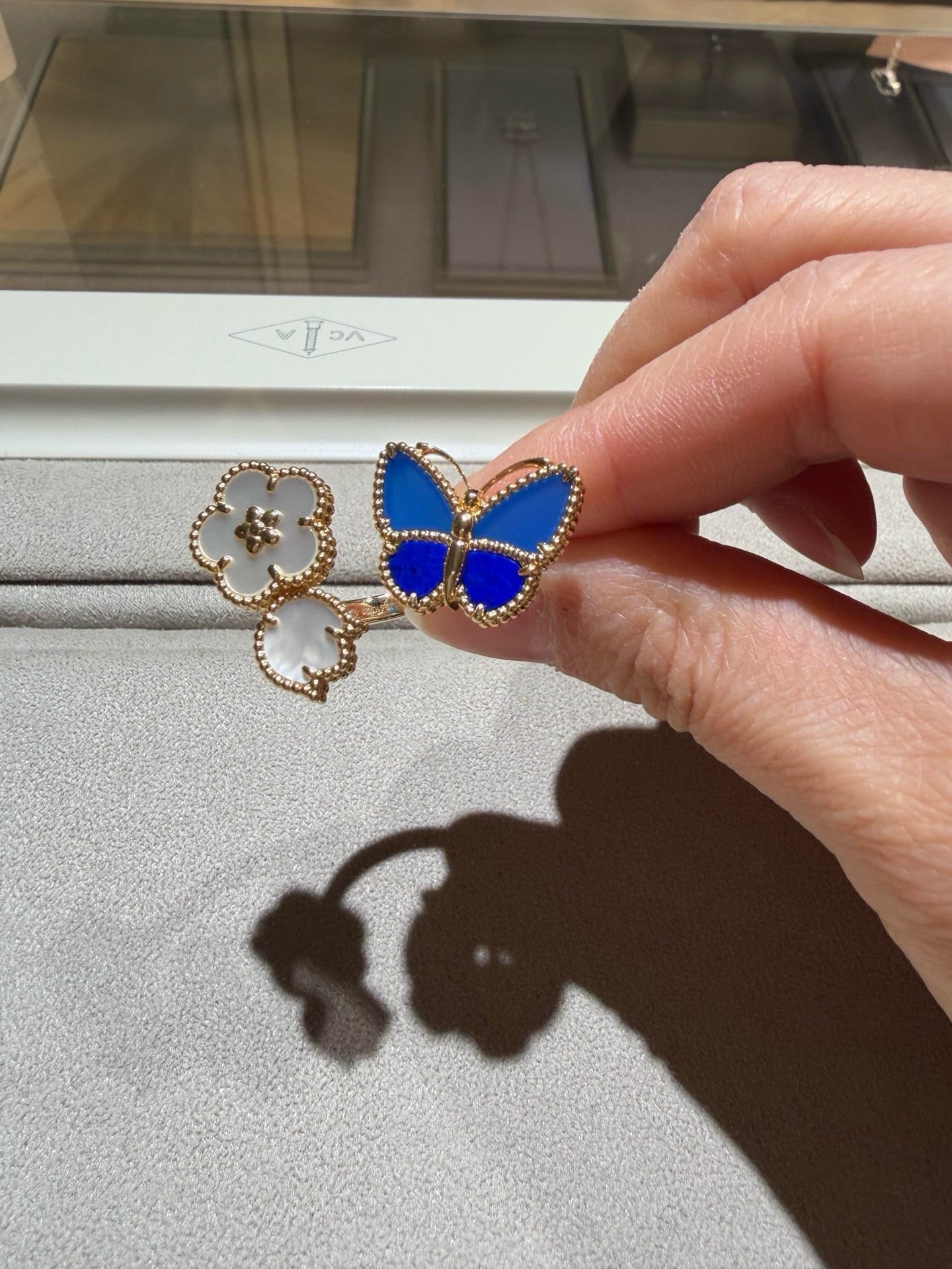 [Love's Uplift]LUCKY SPRING BUTTERFLY OPEN-FACE RINGS