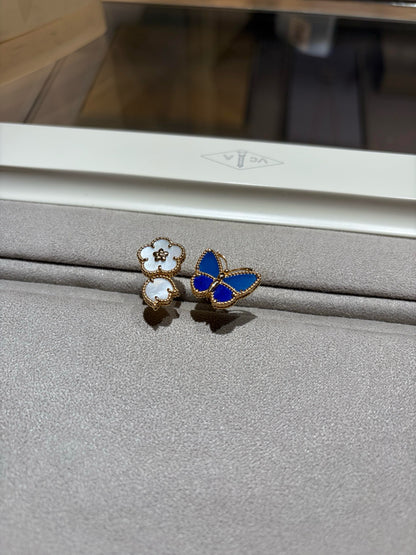 [Love's Uplift]LUCKY SPRING BUTTERFLY OPEN-FACE RINGS