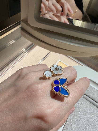 [Love's Uplift]LUCKY SPRING BUTTERFLY OPEN-FACE RINGS