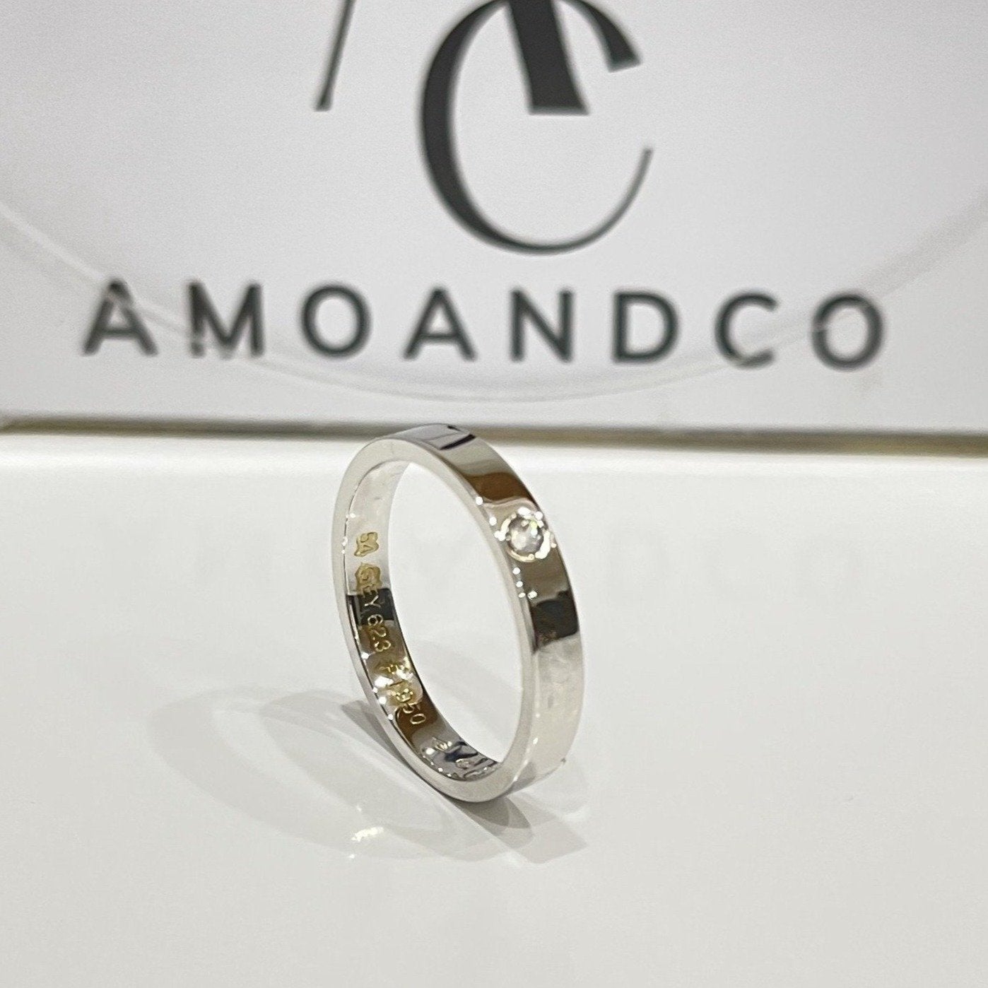 [Love's Uplift]LOVE RING 4MM 1 DIAMOND