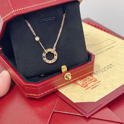 [Love's Uplift]LOVE NECKLACE 16MM 2 DIAMONDS