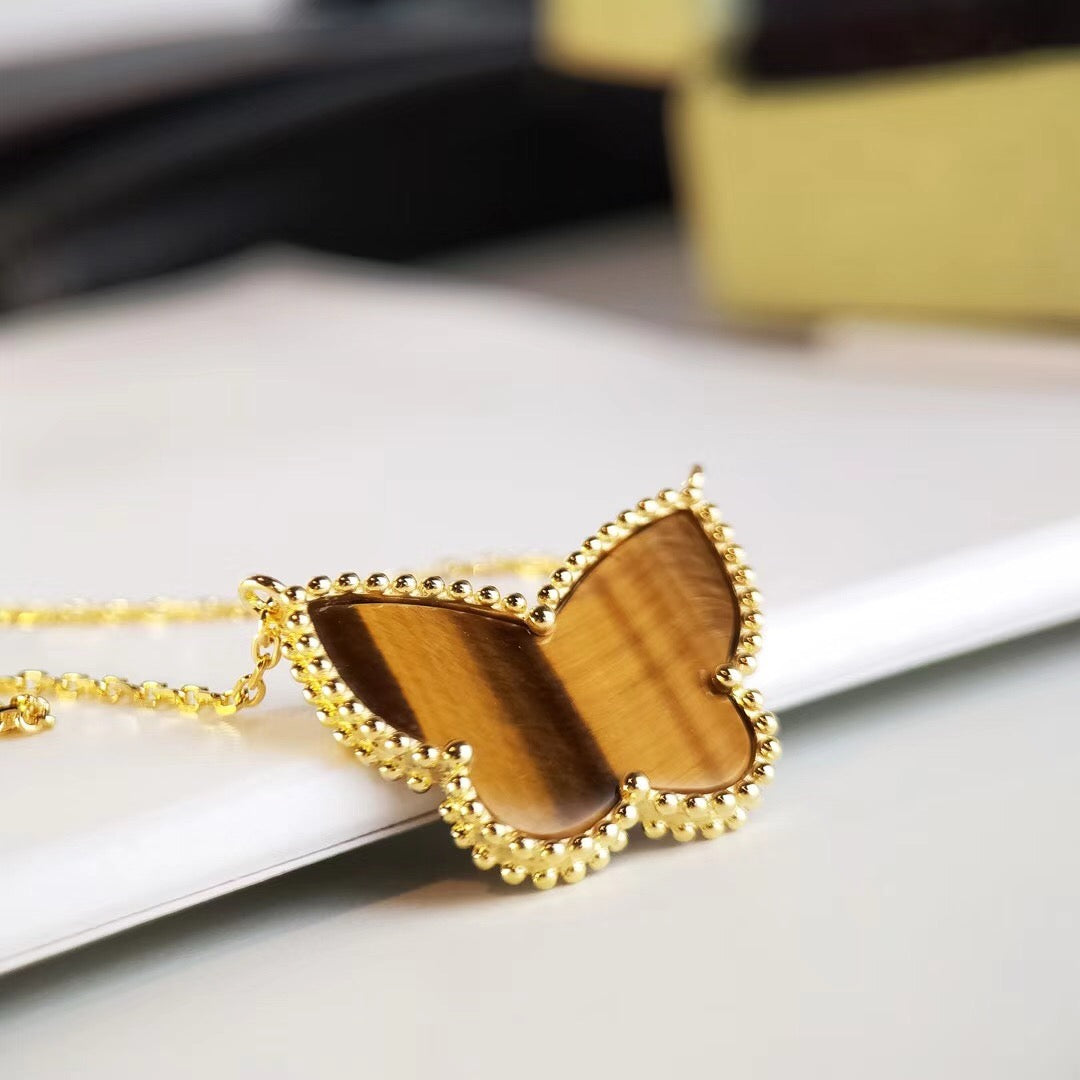[Love's Uplift] TIGER__ EYE BUTTERFLY NECKLACE