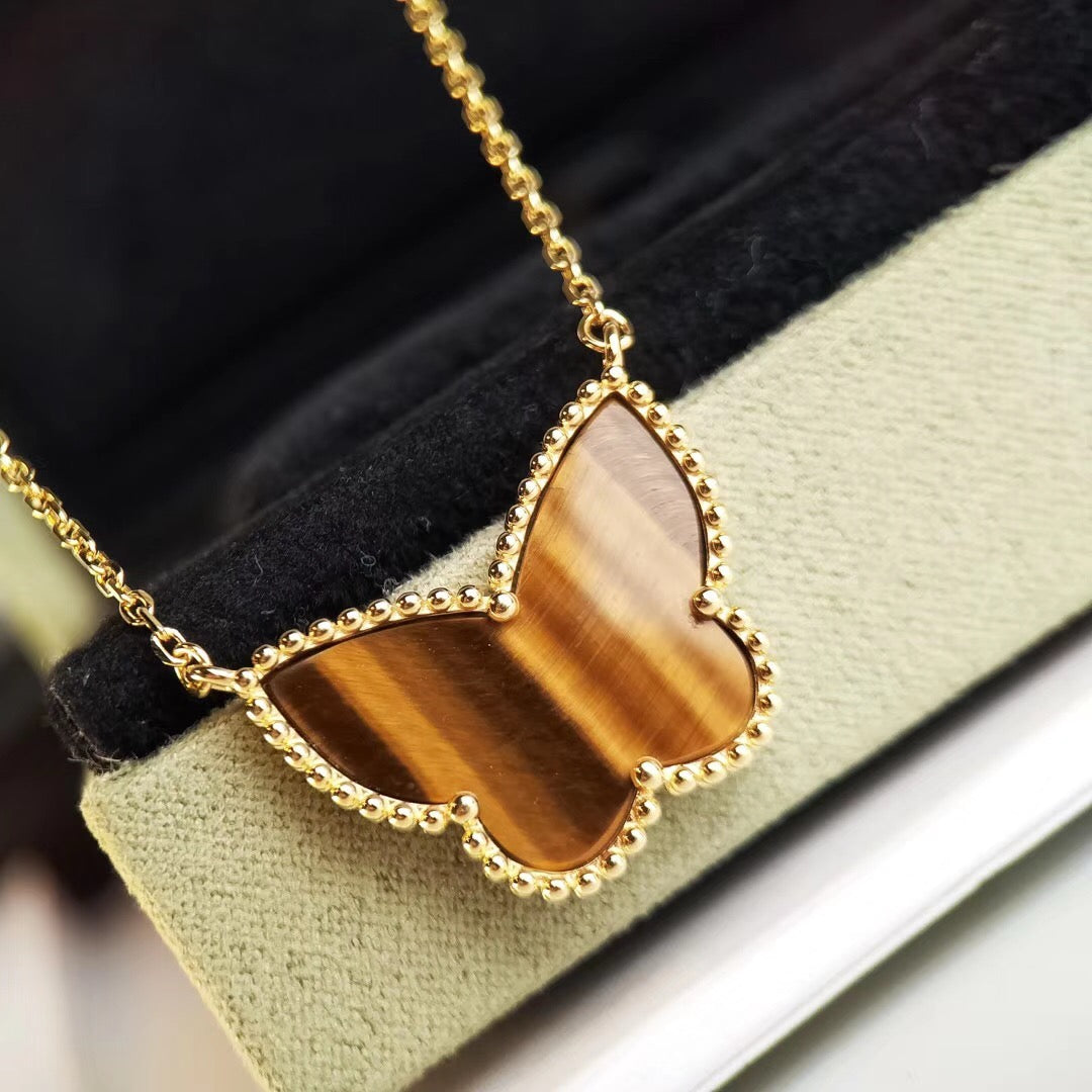 [Love's Uplift] TIGER__ EYE BUTTERFLY NECKLACE