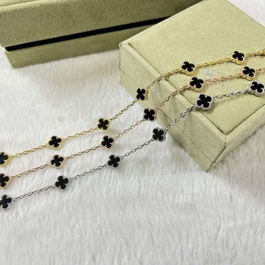 [Love's Uplift]CLOVER 6 MOTIF  ONYXS BRACELET