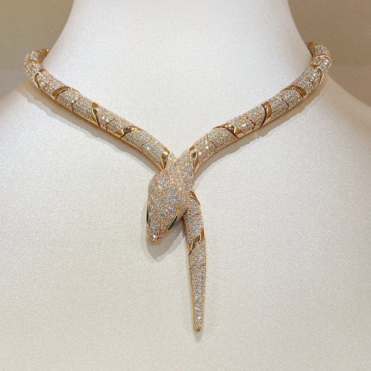 [Love's Uplift]HAUTE COUTURE GOLD SERPENTI NECKLACE