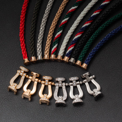 [Love's Uplift]Love & Force Large Horseshoe Trio Bracelet Stack Set