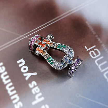 [Love's Uplift]FORCE LARGE HORSESHOE  COLORED DIAMOND BRACELET ROSE GOLD