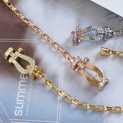 [Love's Uplift]FORCE LARGE HORSESHOE CLASP  METAL BRACELET