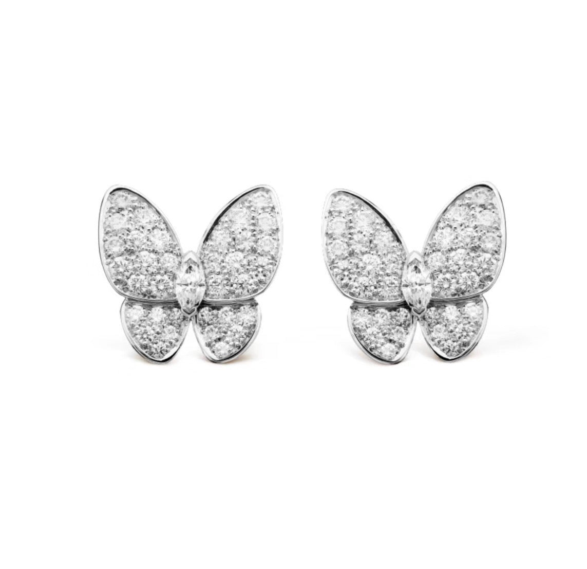 [Love's Uplift]BUTTERFLY ALL DIAMOND EARRINGS