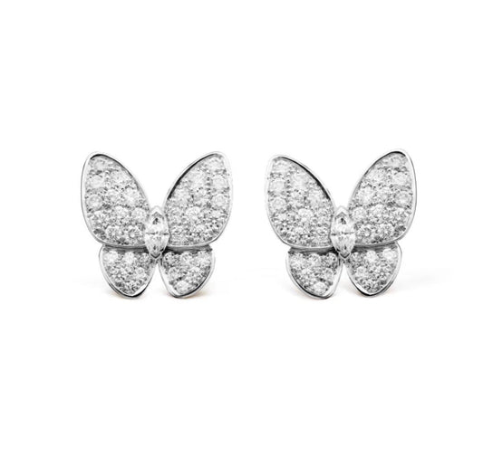 [Love's Uplift]BUTTERFLY ALL DIAMOND EARRINGS