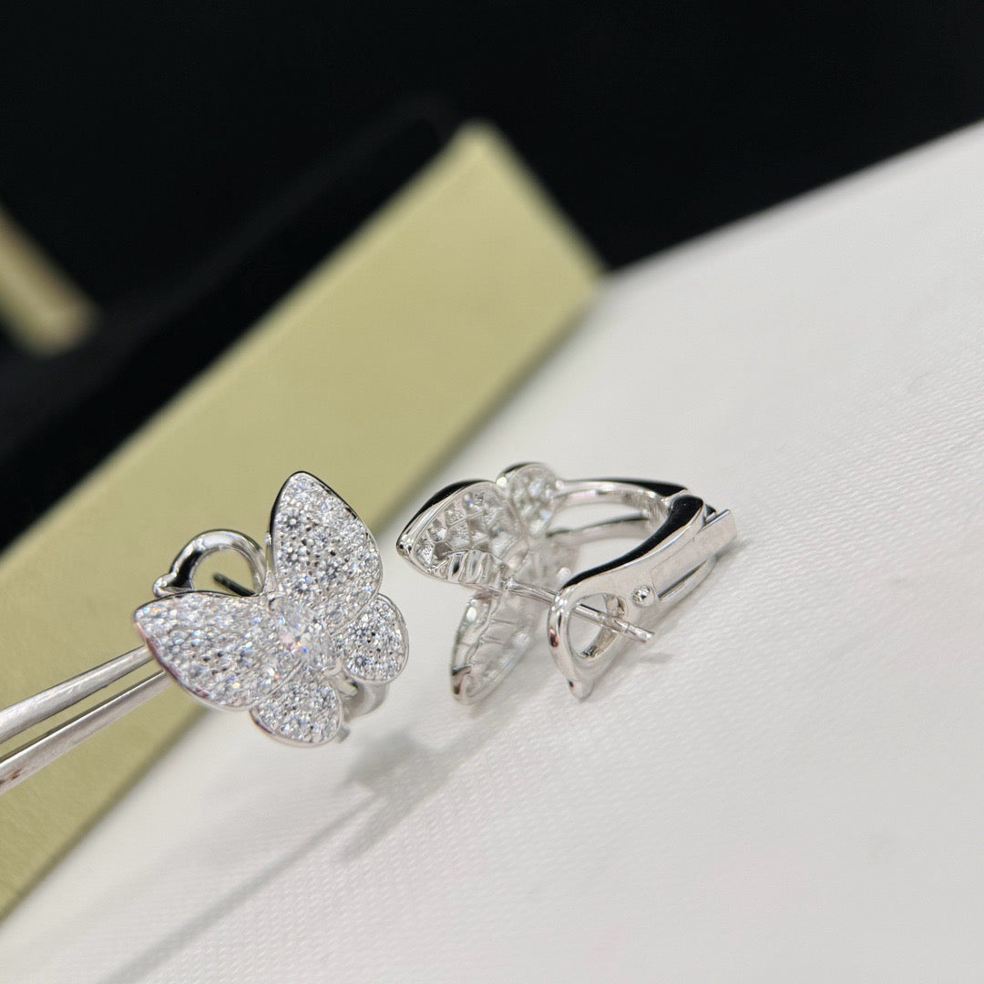 [Love's Uplift]BUTTERFLY ALL DIAMOND EARRINGS