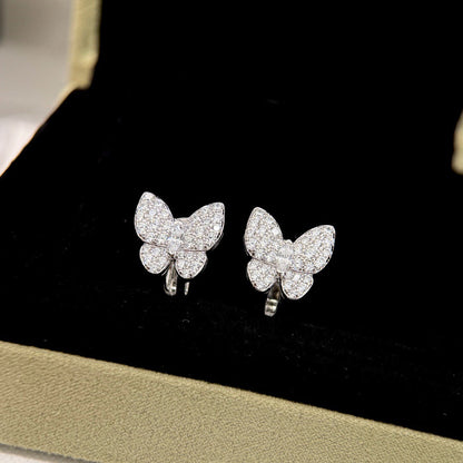 [Love's Uplift]BUTTERFLY ALL DIAMOND EARRINGS