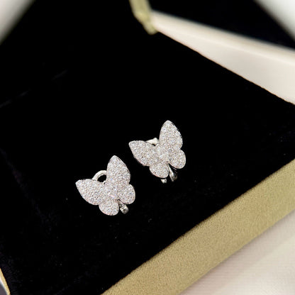 [Love's Uplift]BUTTERFLY ALL DIAMOND EARRINGS