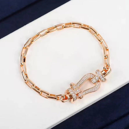 [Love's Uplift]FORCE LARGE HORSESHOE CLASP  METAL BRACELET
