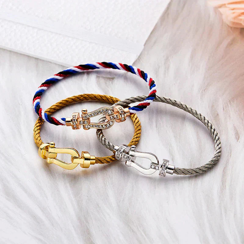 [Love's Uplift]FORCE LARGE HORSESHOE NO DIAMOND BRACELET GOLD