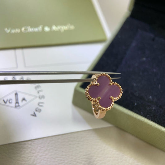 [Love's Uplift]CLOVER  PURPLE VIOLET RING