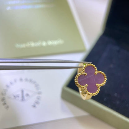 [Love's Uplift]CLOVER  PURPLE VIOLET RING