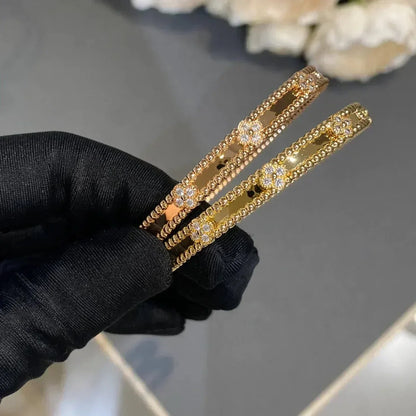 [Love's Uplift]CLOVER BRACELET 4MM DIAMONDS