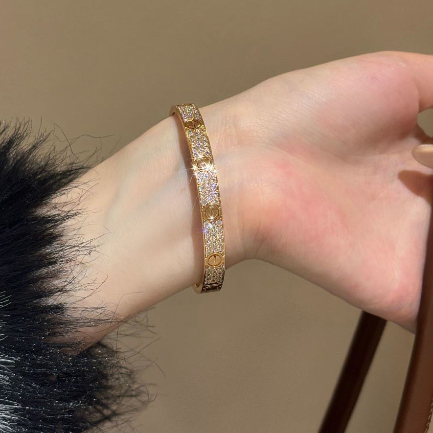 [Love's Uplift]LOVE BRACELET 6.1MM DIAMOND-PAVED