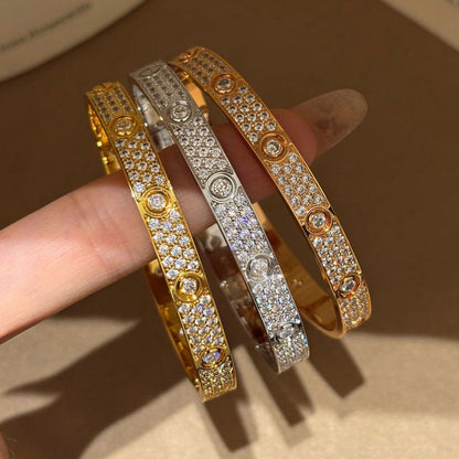 [Love's Uplift]LOVE BRACELET 6.1MM DIAMOND-PAVED 10 BIG DIAMONDS