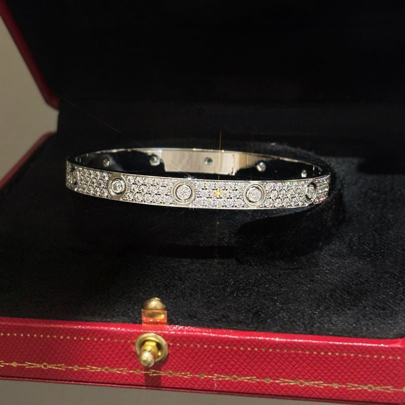 [Love's Uplift]LOVE BRACELET 6.1MM DIAMOND-PAVED 10 BIG DIAMONDS