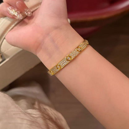 [Love's Uplift]LOVE BRACELET 6.1MM DIAMOND-PAVED 10 BIG DIAMONDS