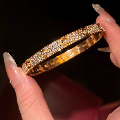 [Love's Uplift]LOVE BRACELET 6.1MM DIAMOND-PAVED 10 BIG DIAMONDS