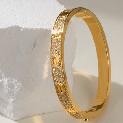 [Love's Uplift]LOVE BRACELET 6.1MM DIAMOND-PAVED