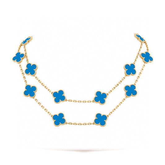 [Love's Uplift]CLOVER 20 MOTIFS TURQUOISE GOLD