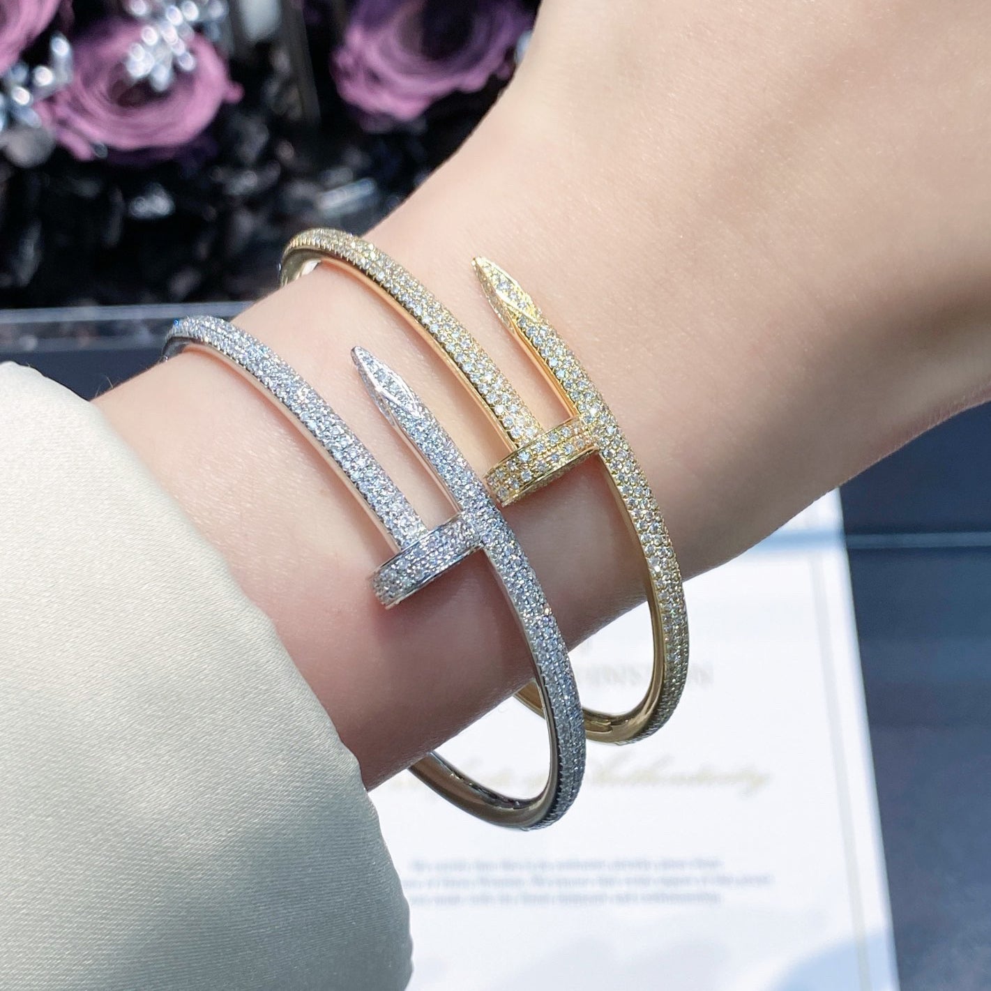 [Love's Uplift]JUSTE BRACELET 3.5MM ALL DIAMONDS