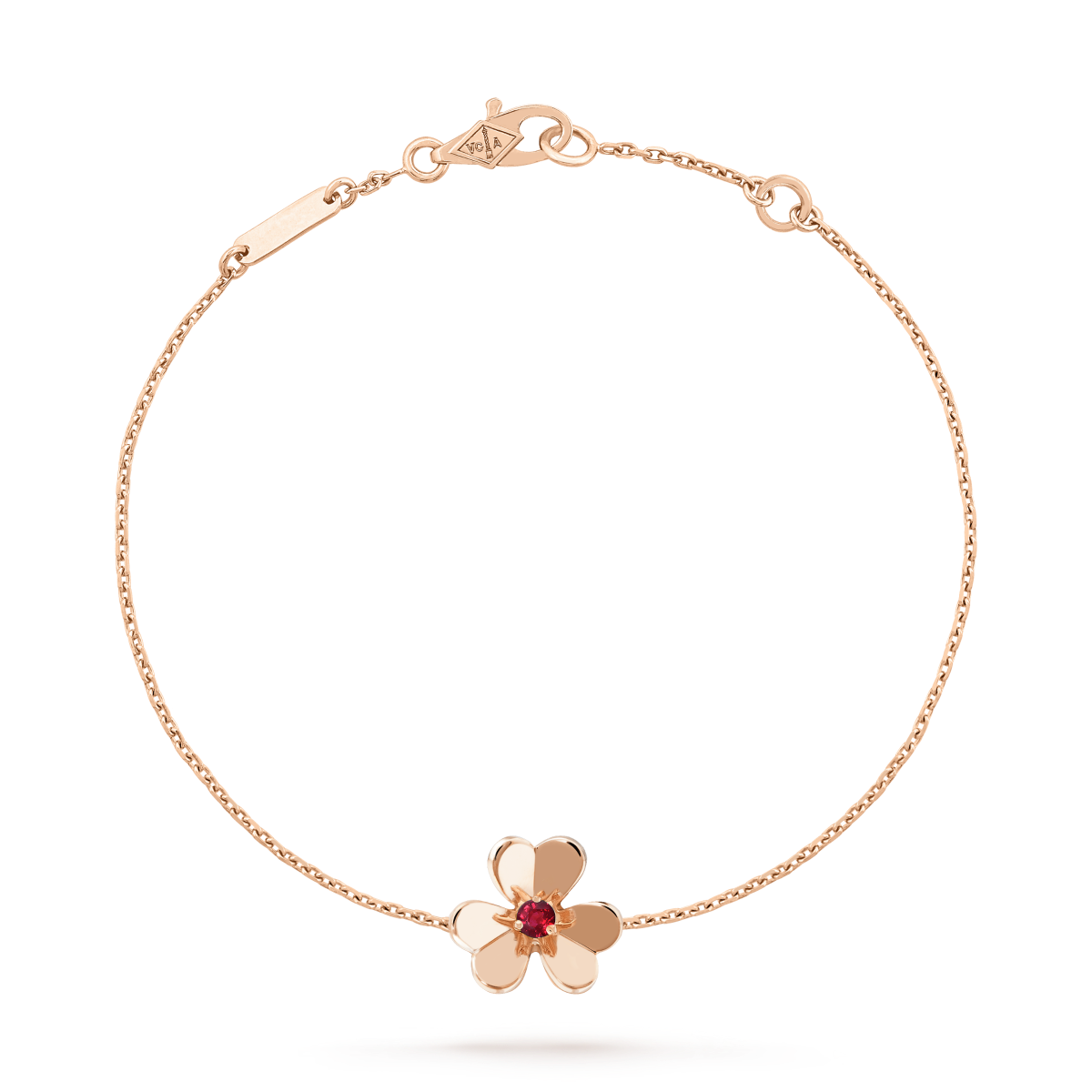 [Love's Uplift]FRIVOLE GOLD FLOWER PINK MALACHITE BRACELET