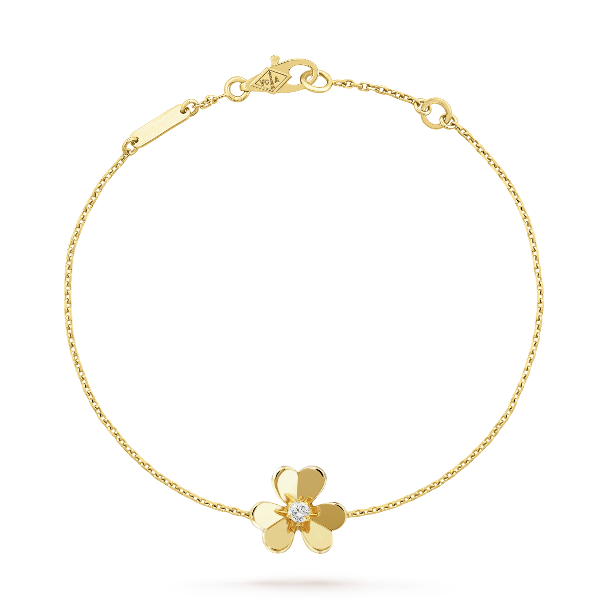 [Love's Uplift]FRIVOLE GOLD FLOWER PINK MALACHITE BRACELET