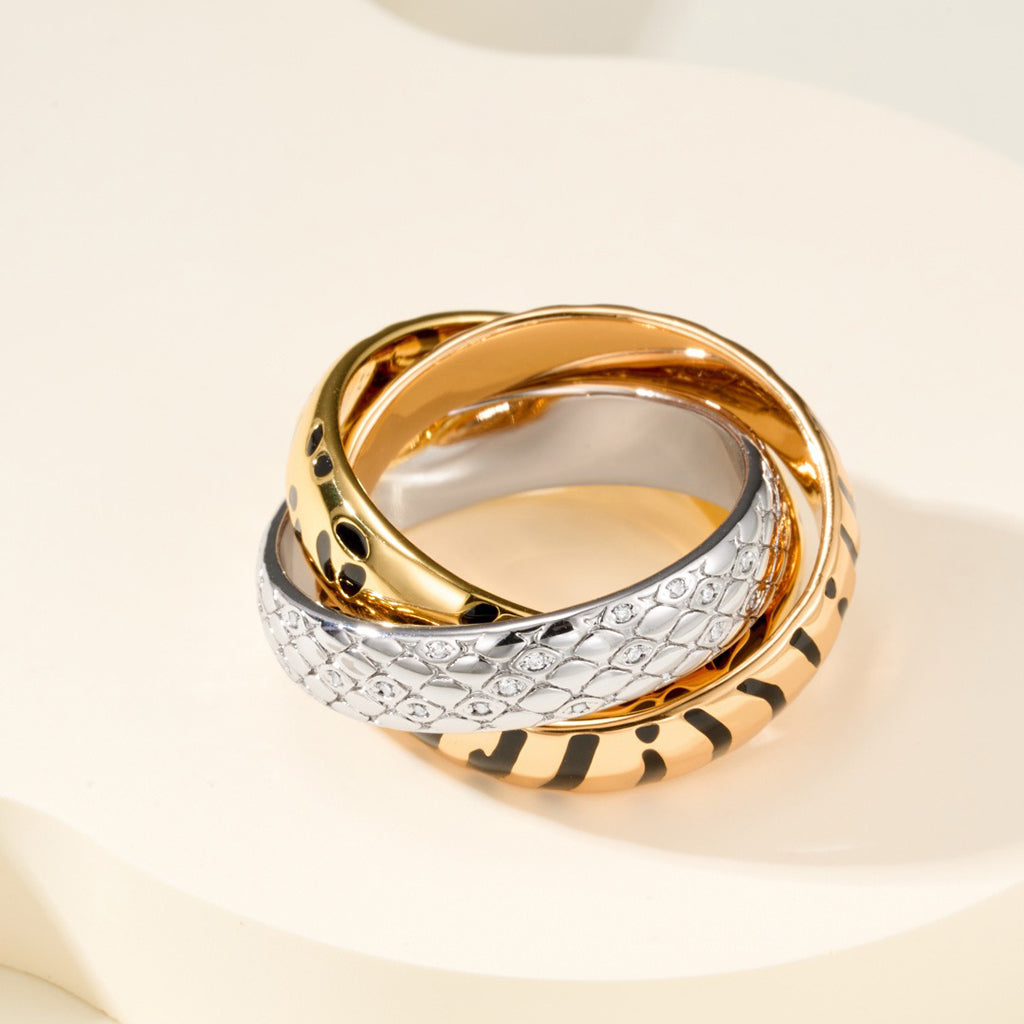 [Love's Uplift]TRINITY  RING LEOPARD PRINT