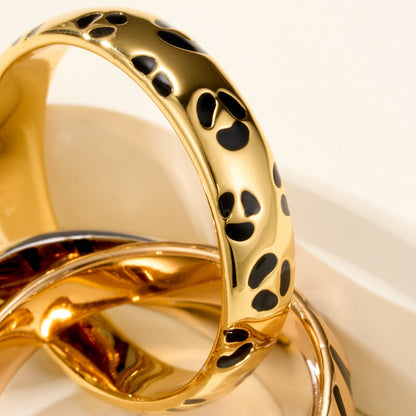 [Love's Uplift Jewelry] TRINITY  RING LEOPARD PRINT