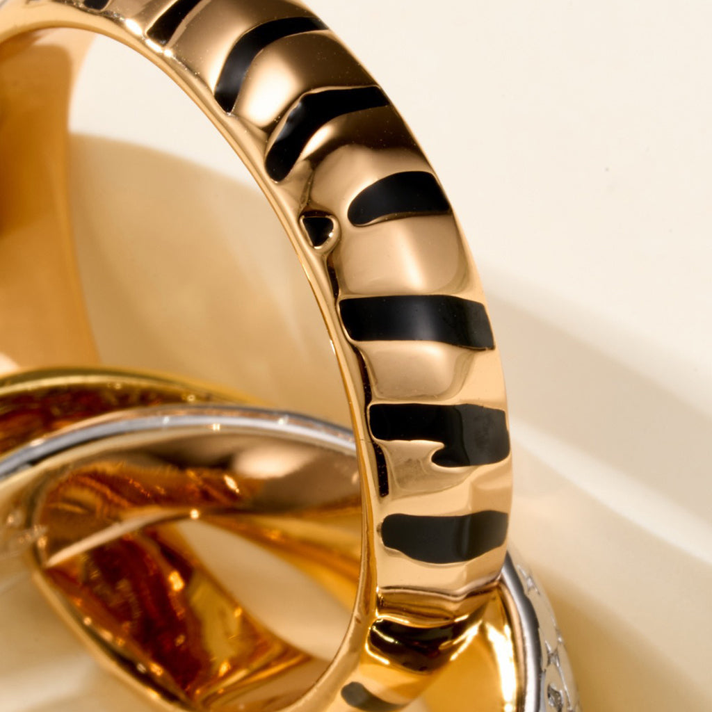 [Love's Uplift Jewelry] TRINITY  RING LEOPARD PRINT
