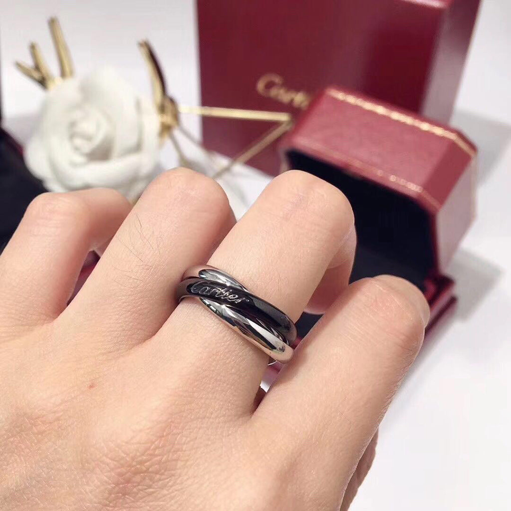 [Love's Uplift]TRINITY 3.2MM RING BLACK CERAMIC