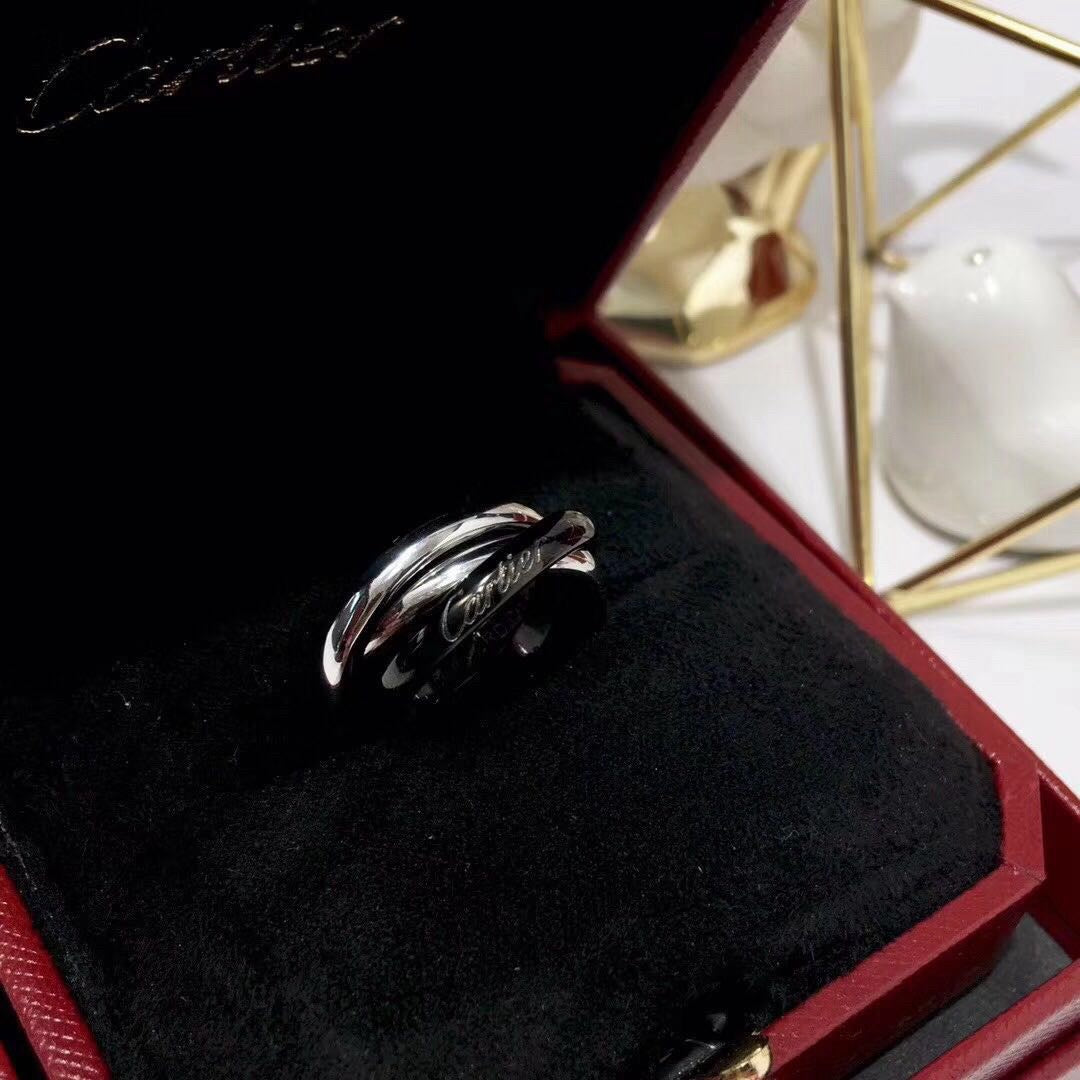 [Love's Uplift]TRINITY 3.2MM RING BLACK CERAMIC
